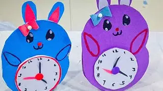 How to make paper table clock / School project /DIY table clock / origami craft / paper craft