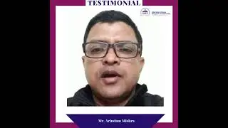 Mr. Arindam Mishra sharing his experience with ISBM | ISBM Reviews