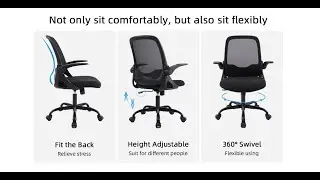 Sytas Office Chair Ergonomic Small Desk Chair Rolling Swivel Mesh Computer Task Chair...