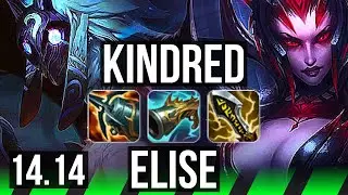 KINDRED vs ELISE (JGL) | Quadra, 69% winrate, 14/2/7, Legendary | EUW Master | 14.14