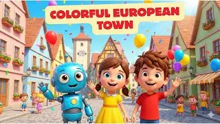 Little Europe Kids | Rob, Tina & Max Adventure in Colourful European Town | 3RD Cartoon for Kids