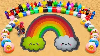 Big Toothpaste Eruption from Rainbow pit, Balloons Fanta & Soda, Coca Cola vs Mentos in Underground