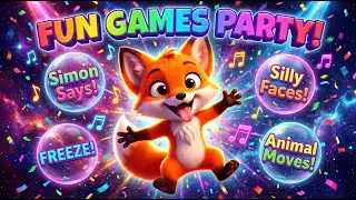 Zumi's EPIC Game Party! 🦊 Freeze Dance & Simon Says | 4K 3D Animation for Kids