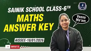 🔥 Sainik School Class 6  Maths Answer Key 2026 | Check Marks, Expected Cut-Off & Next Step | AISSEE