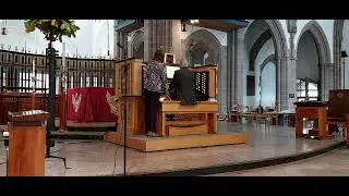 Dr Barry Rose, OBE, plays William Mathias 'Toccata Giocosa' on the organ of Blackburn Cathedral.