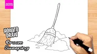 How to draw Broom Sweeping