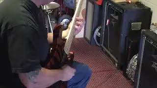 Lloyd Wallace AKA Dr. Scary playing his tiger BC Rich at JBs Guitars in Sturgis MI 