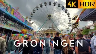 4K HDR Walk in GRONINGEN, Netherlands 🇳🇱 |  Walking Tour in City Center on a Busy Spring Afternoon