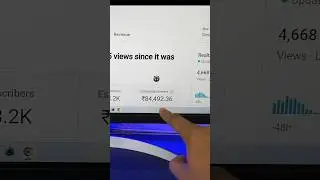 Youtube Earning Proof 🔥 Shorts Vs Long Video | 1 million views par kitna paisa? #youtubeearning