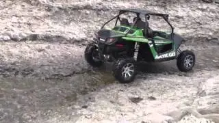 Arctic Cat Wildcat going up Little Blue in Disney, OK.