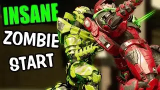 INSANE ZOMBIE START + Zamon Raps? - Halo 5 Infection w/ The Triple Threat Lt.'s