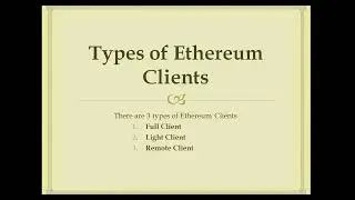 ETHEREUM CLIENTS