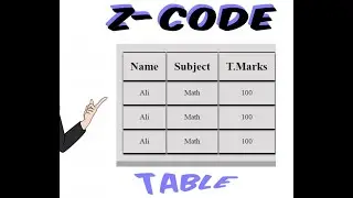 Hhow to create table in html and css/Z-code