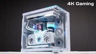 The Ultimate White Custom Gaming PC - 4K 60FPS Beast Build! #pcbuild #asmr