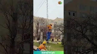 This Railway Worker's Job is INSANE! Would YOU Climb This?! #railway #dangerous #heights #crazy