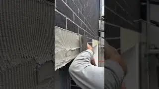 Attaching adhesive to the wall &ndash; strong bonding process #shorts