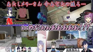 【Minecraft】水族館付近でかくれんぼをする長尾景と桜凛月と弦月藤士郎と遊間ユーゴとアイク・イーヴランド【にじさんじ切り抜き】