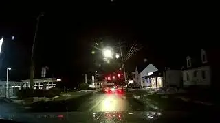 Nighttime drive through Providence and North Providence, Rhode Island