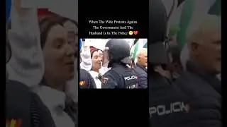 When Love Faces Duty 😢❤️ | Police Husband vs Protester Wife #LoveVsDuty #EmotionalShorts #PoliceLove