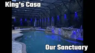 See How We Made Our Pool Glow at Night! #poolandspa #kingscasa #nightlife #freddiekinghomedecor