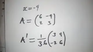 Inverse of a matrix Grade 12 ECZ 2019 paper 2