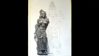 Lord Shiva Parvathi statue-Graphite Art (Part 1)