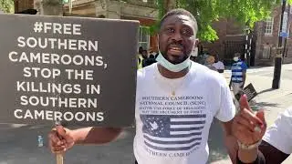 Protest against the French in London by the Southern Cameroon Diaspora