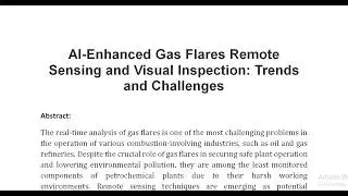 AI Enhanced Gas Flares Remote Sensing and Visual Inspection  Trends and Challenges