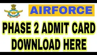 Indian Airforce airman Result and phase 2 Admit card | How to download | comment your registration