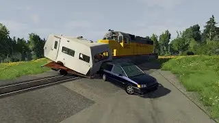 Train Accidents #1 - BeamNG DRIVE | Crashman