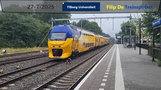 Treinen op station Tilburg Universiteit - 27 juli 2025