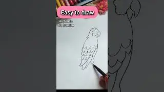 Как нарисовать ара / Рисунок птицы / Рисунок попугая #искусство #youtubeshorts #рисунок #ea #шорты #короткометражные