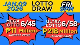 PCSO LOTTO RESULTS JANUARY 09, 2026 FRI 9PM 2D (EZ2), 3D (Swertres), 4D, Mega Lotto 6/45, 6/58