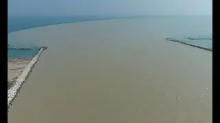 FOCE DEL SIUME SAVIO VISTO DAL DRONE - LIDO DI SAVIO - RAVENNA