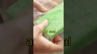 🤯How to make ice packs with kitchen sponge?🧽❄️#lifehacks