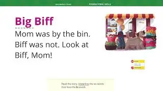 Big Biff  DECODABLE STORY / Unit 1 Lesson 3 myView literacy Grade 1