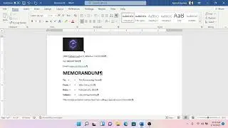 How to make a Memorandum in word | College Assignment- Program- Office Administration @Indy~Candy