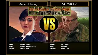 C&C Generals Shockwave Chaos GC China Scumbag Artillery VS DR THRAX | Hard