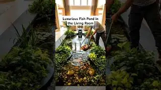 Luxurious Fish Pond in the Living Room (time lapse) #shortvideo #interiordesign #timelapse