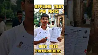 I GAVE FIRST OFFLINE NEET EXAM PW NRTS 2026 @PhysicsWallah #neet2026 #neet