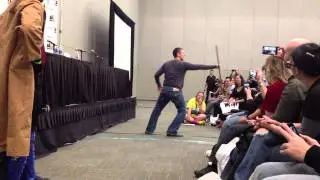 Ray Park Impromptu Staff demo at Austin Comic Con 2012