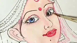 Elegance Apsara girl drawing / magical colour mixing / skin tone step by step colouring 