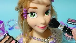 DISNEY Princess　Rapunzel Hair Styling Head Playset with make up & Accessory set