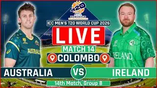 Australia vs Ireland 14th Match Group B ICC Men's T20 World Cup 2026 Live Score Commentary