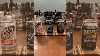 Zero Sugar A&W, Barqs, and Mug Compared