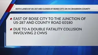 2 dead in Cimarron County wreck on US 287 Sunday, lanes closed