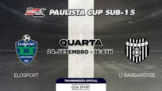 SUB-15/ ELOSPORT X UNI&Atilde;O BARBARENSE - 5&ordf;RODADA | PAULISTA CUP 2025