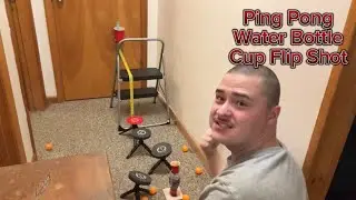Ping Pong Water Bottle Cup Flip Shot