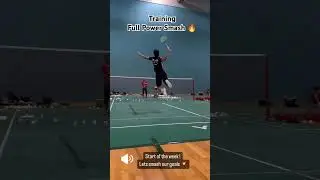 Training Full Power Smash 😲🔥🔥🔥 #badminton #bwfworldchampionships #badmintonlovers #shorts #bwf