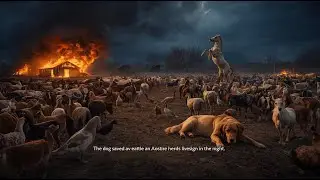 Tears Beneath the Burning Sky. A powerful heroic moment.#GoldenHeartedTales,#golendog